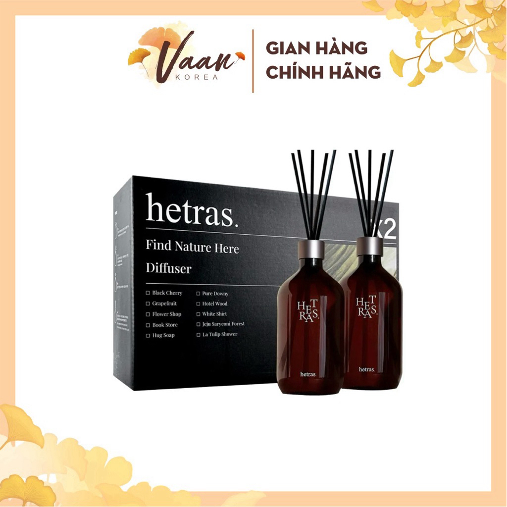 Tinh dầu khuếch tán HETRAS PREMIUM DIFFUSER No.07 Hotel Wood 500ml