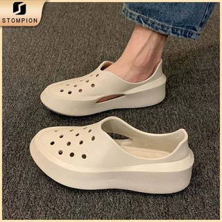 STOMPION Dép nam đế dày siêu nhẹ, chống trượt, phong cách đơn giản dễ phối đồ, 3 màu