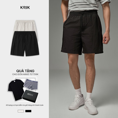 Quần Short Nam KRIK Chất Liệu Cotton Cao Cấp Bền Màu Giữ Form Tốt Thiết Kế Line Sườn QS8161