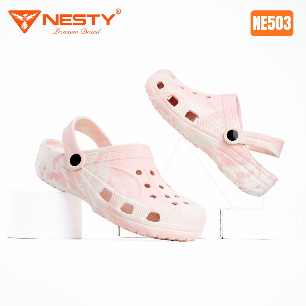 [NE503] [Tặng Charm] Dép Sục NESTY Màu Hồng Loang Êm Nhẹ, Chống Trơn Trượt | BigBuy360 - bigbuy360.vn