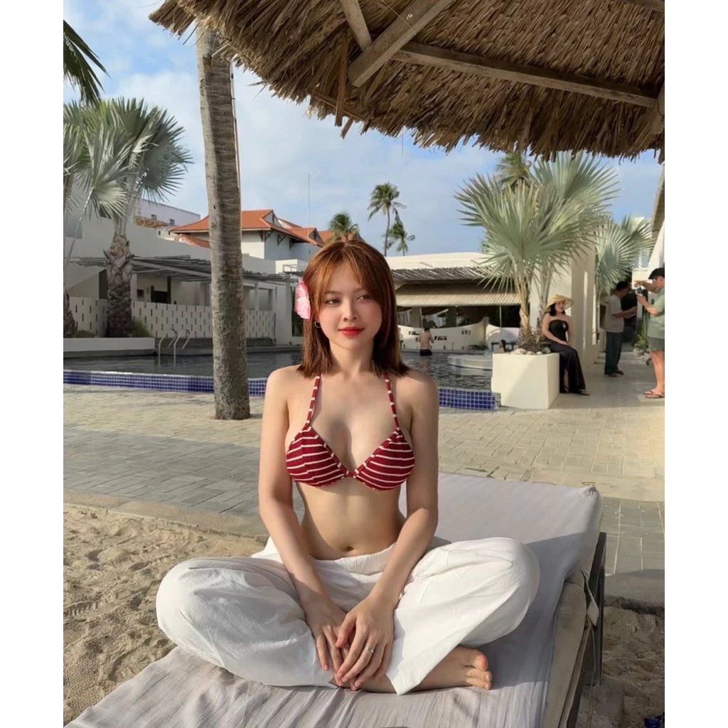[HỎA TỐC HCM ]Bikini 2 Mảnh Sọc Đồ Bơi Đi Biển Quần Đùi Kín Đáo ,Có Mút Co Giãn Thoải Mái | BigBuy360 - bigbuy360.vn