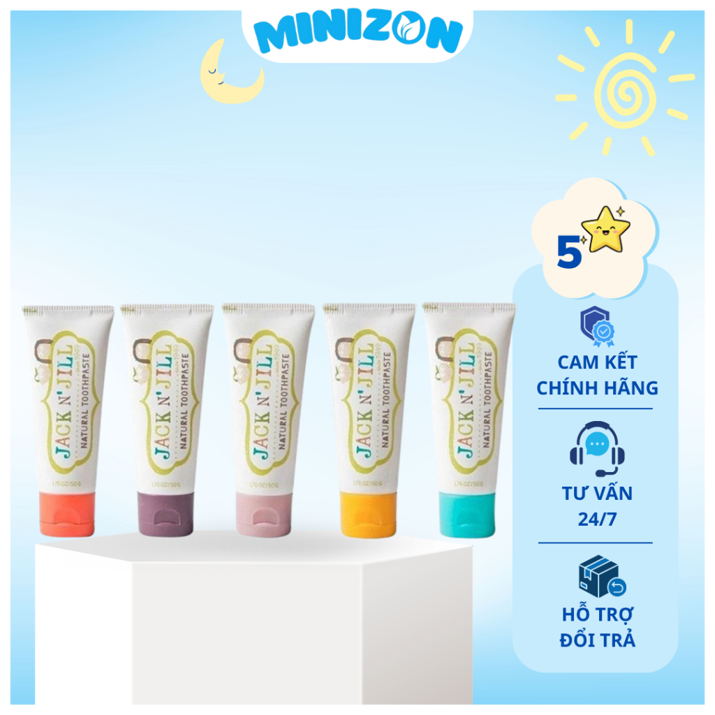 Kem đánh răng Jack N' Jill Đủ Vị An Toàn Cho Bé | Minizon Kids