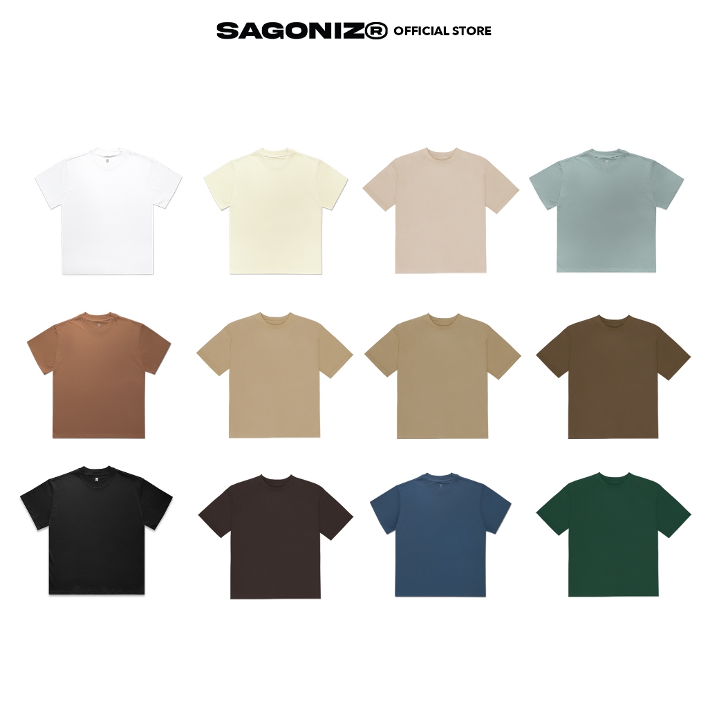 [HÈ 2026] Áo thun trơn unisex form BOXY SAGONIZ chất cotton phong cách clean fit, đơn giản, dễ phối