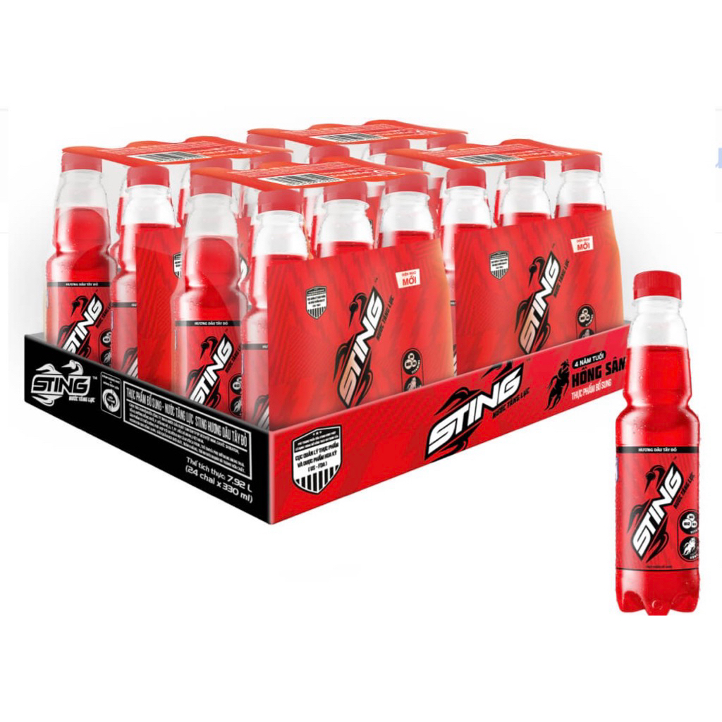 [ 1 Thùng 24 Chai] Sting Dâu Chai 330ml