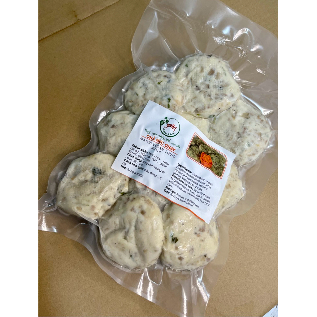 Gói 500g Chả Mực Chay - Chả chay làm từ Nấm đùi gà