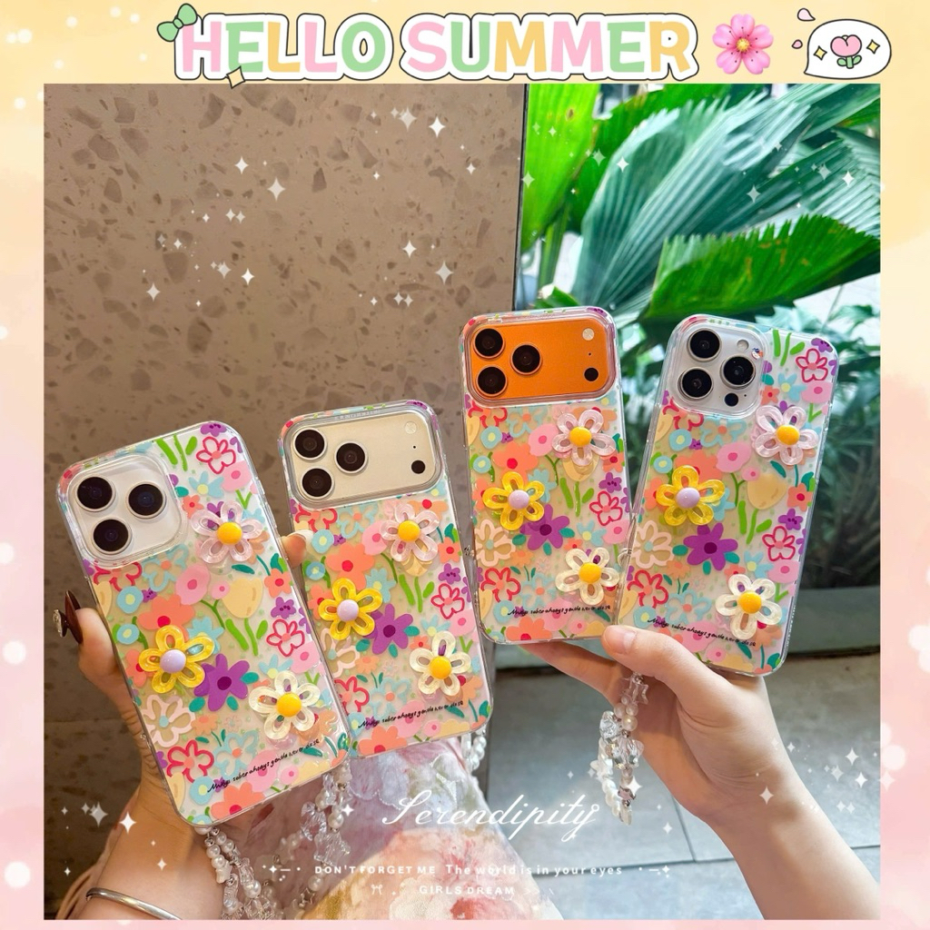 Ốp Lưng Iphone Vườn Hoa Flower Garden Charm Đá 3D Hot Summer Siêu Net | Nắng Case