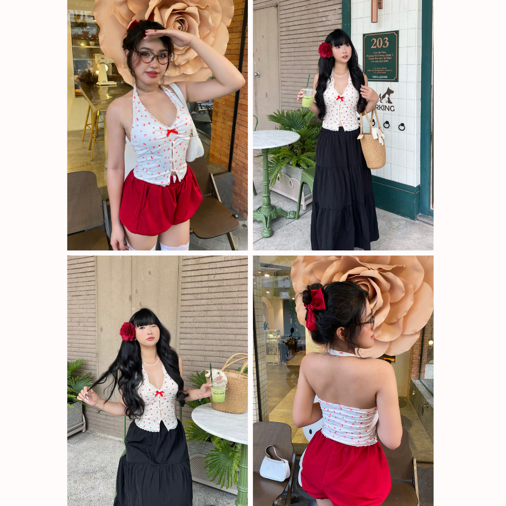 [DEAL MỞ BÁN] CÓ MÚT - ÁO CROPTOP NỮ VGIRL21 CỔ YẾM HOẠ TIẾT HOA NHÍ, PHÙ HỢP MÙA HÈ | BigBuy360 - bigbuy360.vn