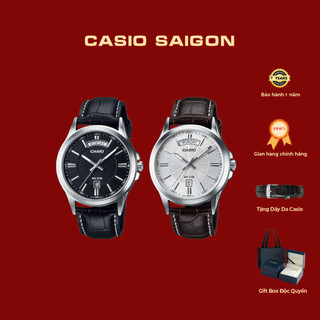 (Chính Hãng) Đồng Hồ Nam Casio MTP-1381L Dây Da Size 40mm-Tặng Dây Da- Gift Box - Bảo Hành 7 Năm