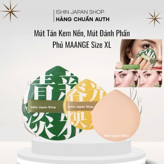 Mút Tán Kem Nền, Mút Đánh Phấn Phủ MAANGE Mút Tán Phấn Mềm Mịn Kèm Hộp Đựng size XL - Ishin Japan Shop