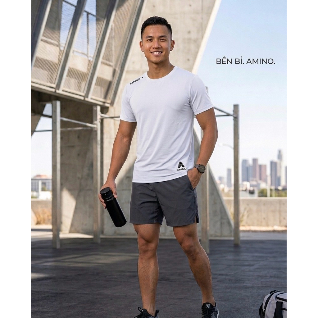 AMINO Áo thun nam TShirt Basic thun lạnh mềm mại XSPORT