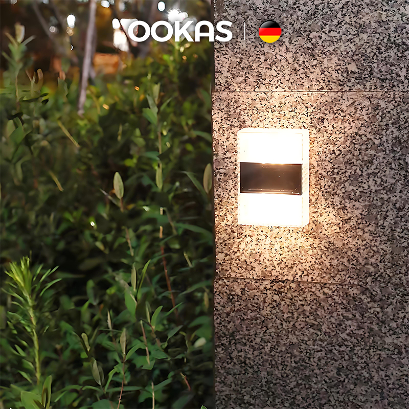 OOKAS Đèn tường năng lượng mặt trời - Trời Trang Trí Hộ Gia Đình Đèn Sân Vườn