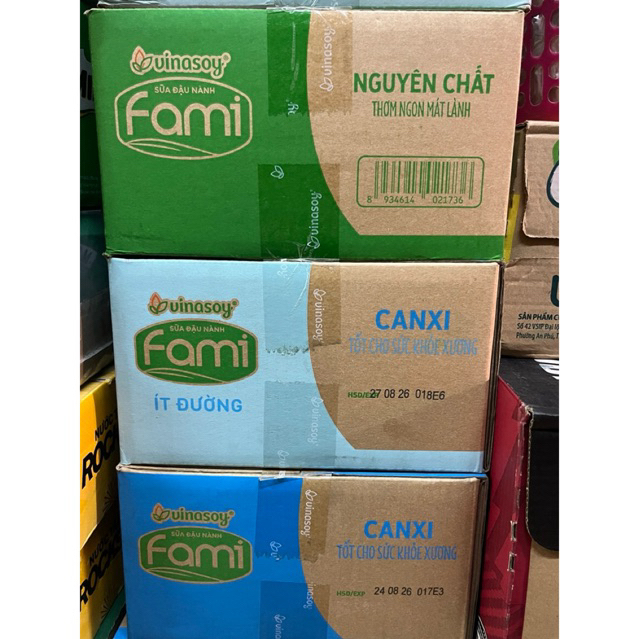[ 1 Thùng 40 Bịch] Sữa Đậu Nành Fami 3 Loại