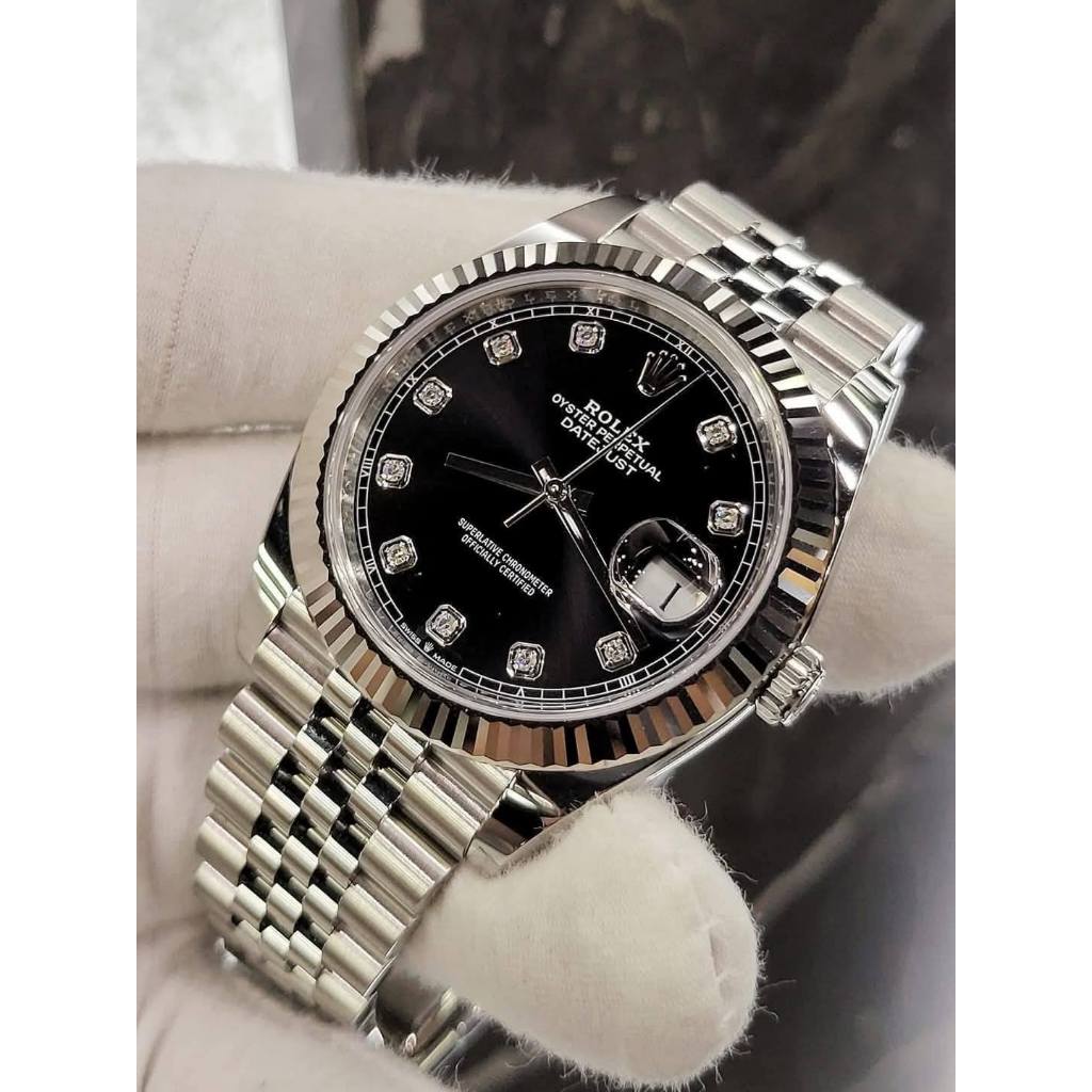 Đồng hồ nam Rolex Datejust Dial Black Clean Cao cấp 36-41mm