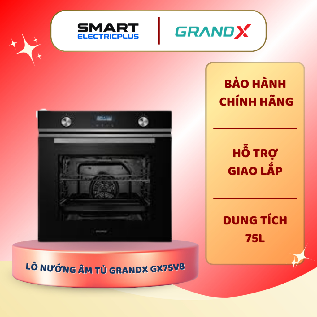 Lò nướng âm tủ GrandX GX75V8 - Chức Năng Hẹn Giờ, An Toàn