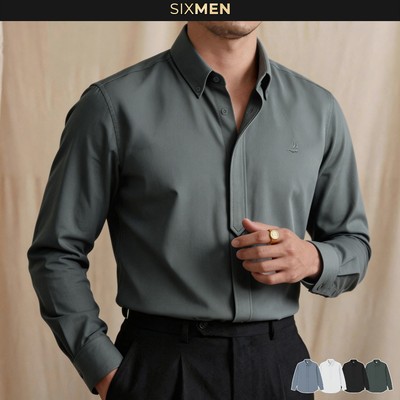 Sơ Mi Nam Dài Tay SIXMEN The Helm Vải Cotton Lạnh Cao Cấp Chống Nhăn Form Fit Tôn Dáng Lịch Lãm