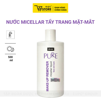 Nước Micellar Tẩy Trang Mặt-Mắt Eva Natura Pure Make-up Remover Micellar Liquid 500ml EUPC STORE