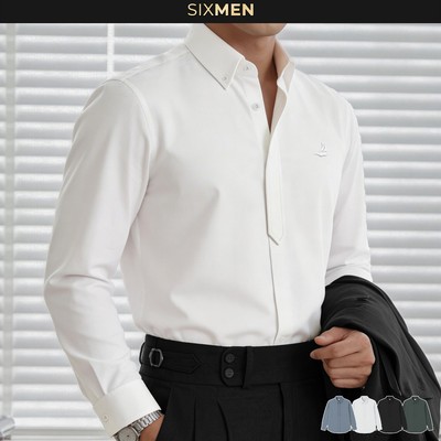 Sơ Mi Nam Dài Tay SIXMEN The Helm Vải Cotton Lạnh Cao Cấp Chống Nhăn Form Fit Tôn Dáng Lịch Lãm