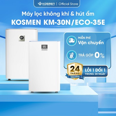 Máy Lọc Không Khí Và Hút Ẩm Kosmen - Hút Ẩm Hiệu Quả - Lọc Không Khí Chuyên Sâu 3 Lớp - Hàng Chính Hãng - Bảo Hành 2 Năm
