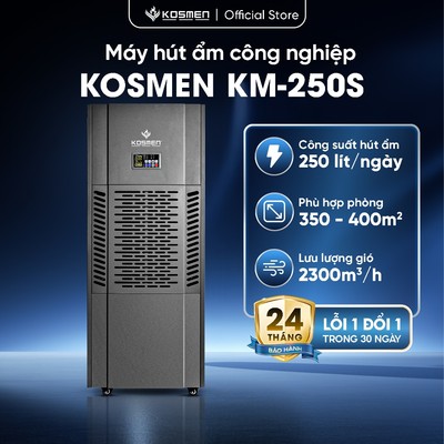 Máy Hút Ẩm Công Nghiệp Kosmen KM-250S Công Suất 250 Lít/Ngày- Hàng Chính Hãng Bảo Hành 2 Năm