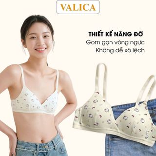 Áo ngực học sinh cấp 2 cấp 3 chất cotton thoáng mát - Áo lót nữ sinh không gọng  VALICA A224