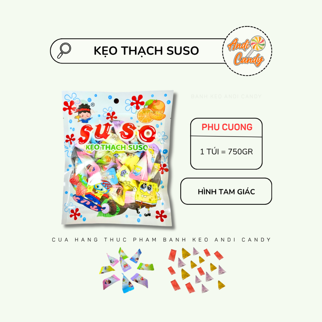 Kẹo Thạch SUSO Bánh Ú Phú Cường 750gr