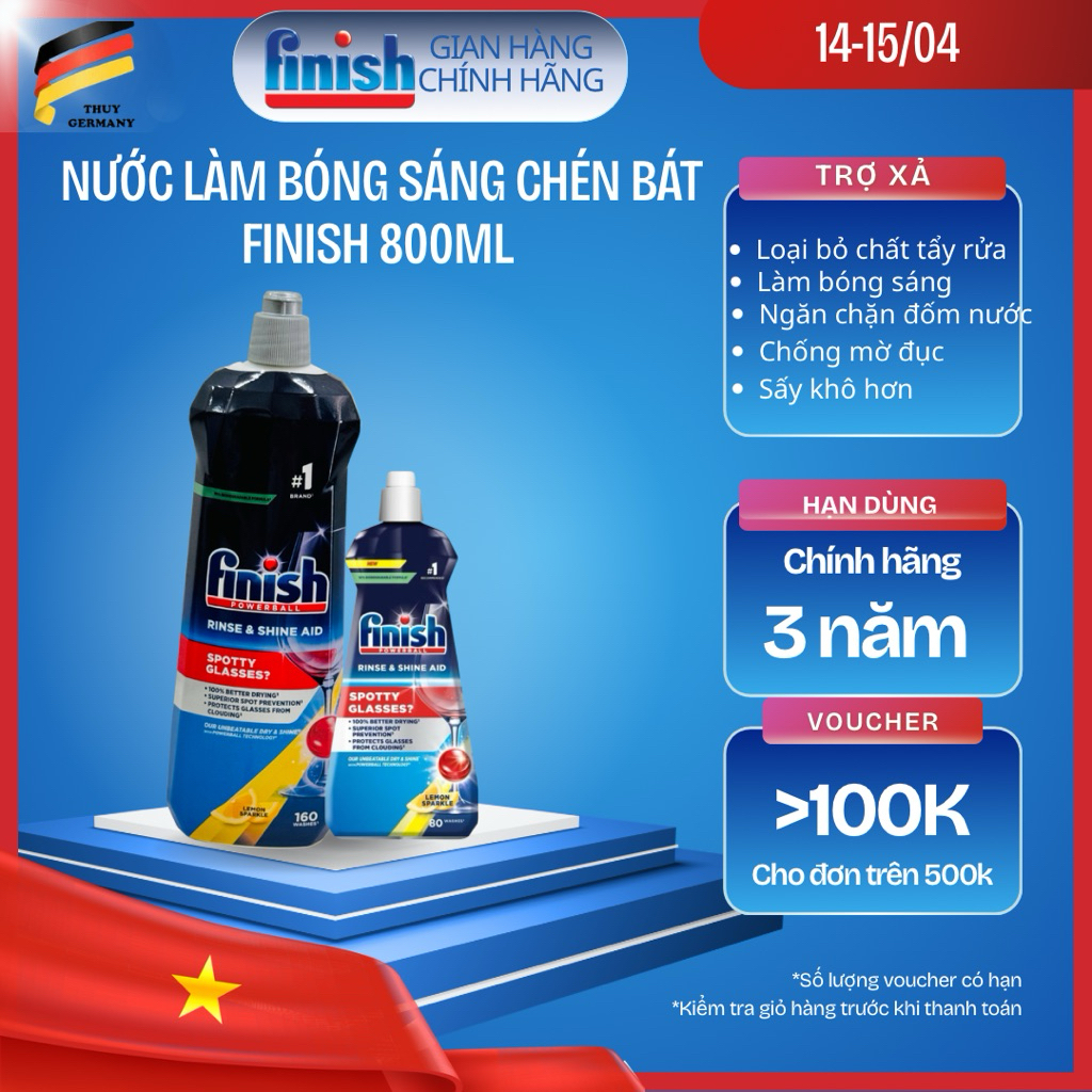 Nước làm bóng chén bát Finish