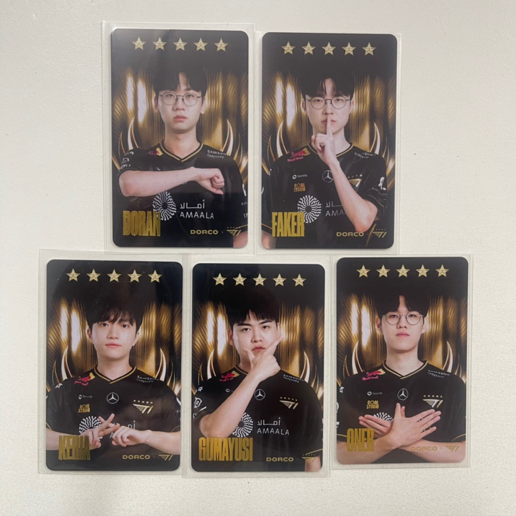 Thẻ bo góc Card T1 2025 photocard Faker Doran Oner Gumayusi Keria Liên Minh LOL dao cạo râu D.O.R.C.