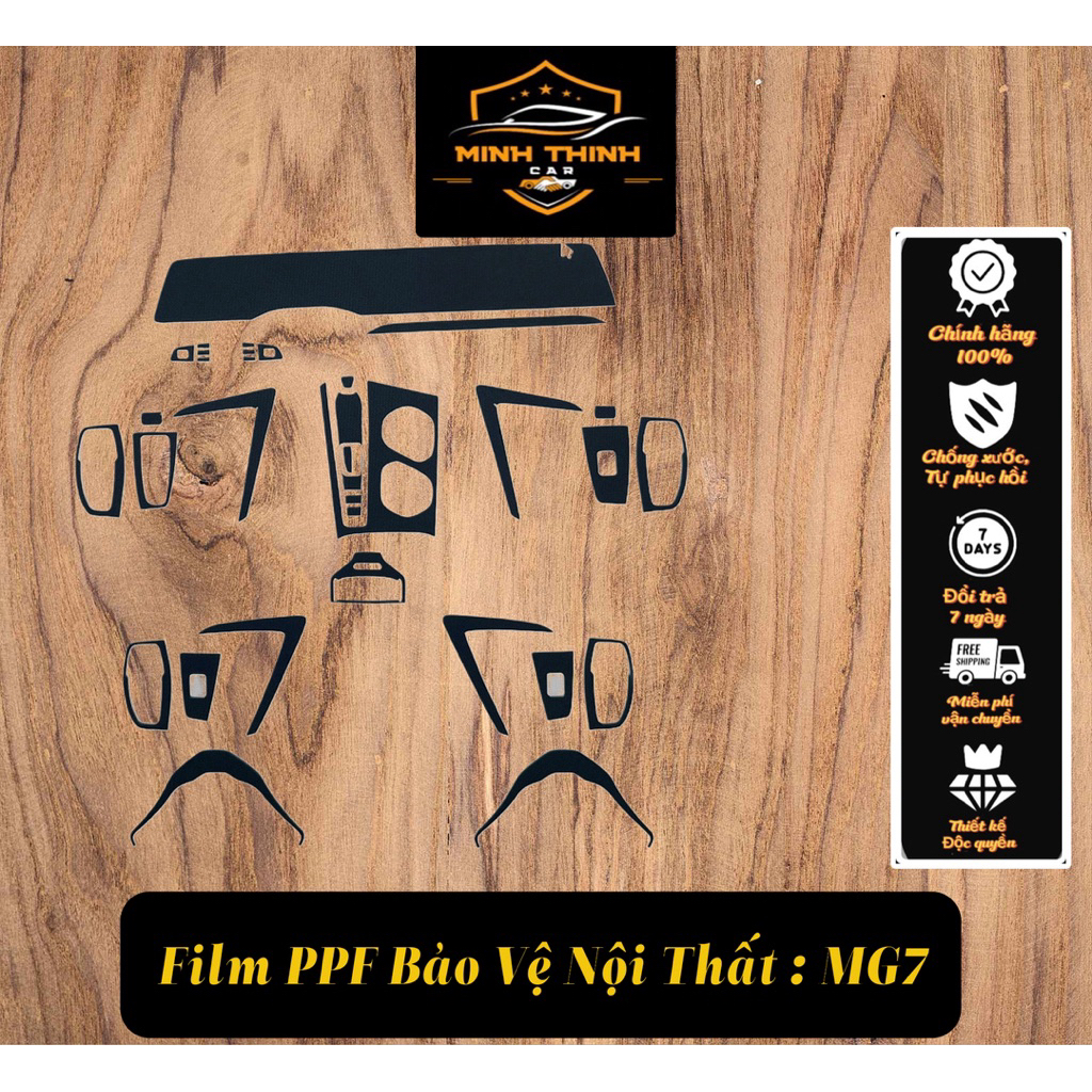 Film PPF TPU nội thất MG7 : Chống xước,tự phục hồi vết xước,che mờ vết xước cũ hiệu quả