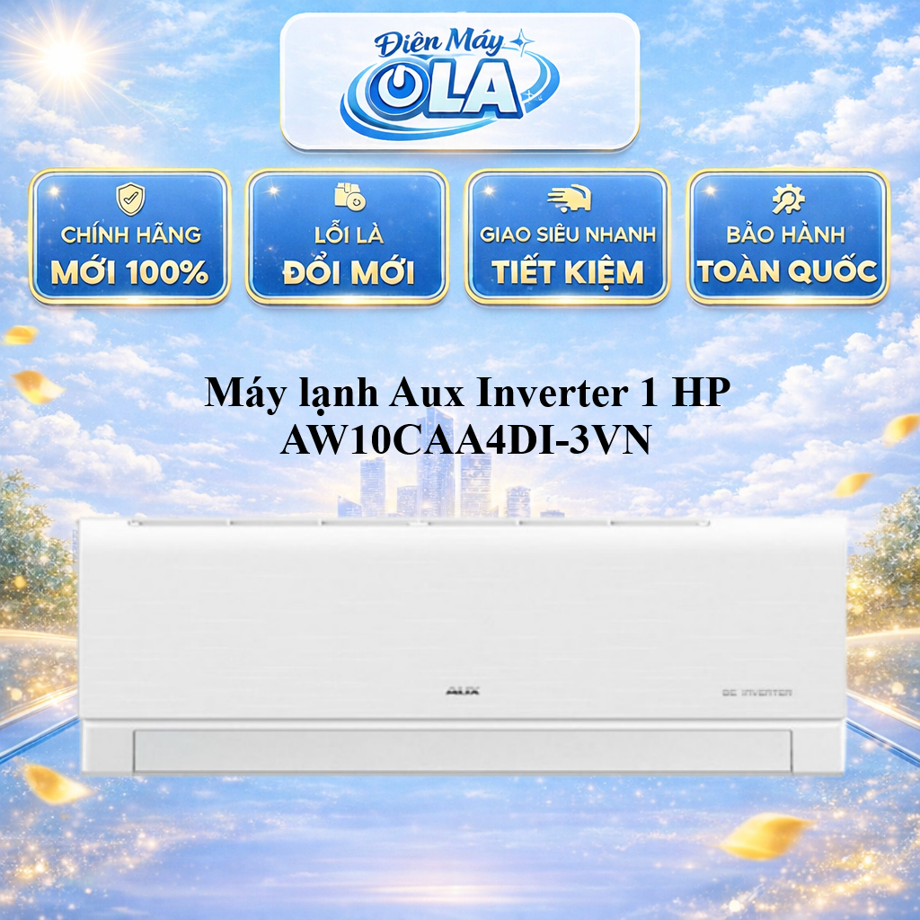 AW10CAA4DI-3VN - Máy lạnh Aux Inverter 1 HP AW10CAA4DI-3VN - GIAO TOÀN QUỐC