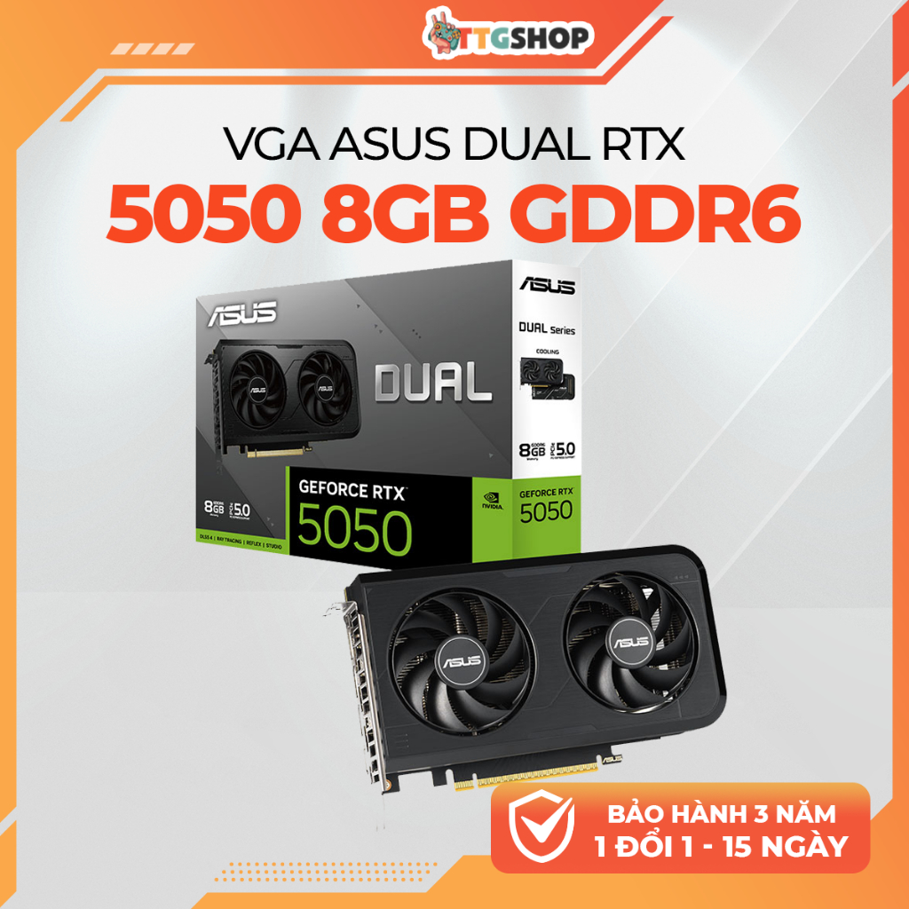 VGA ASUS Dual RTX 5050 8GB GDDR6 DUAL-RTX5050-8G card màn hình gaming