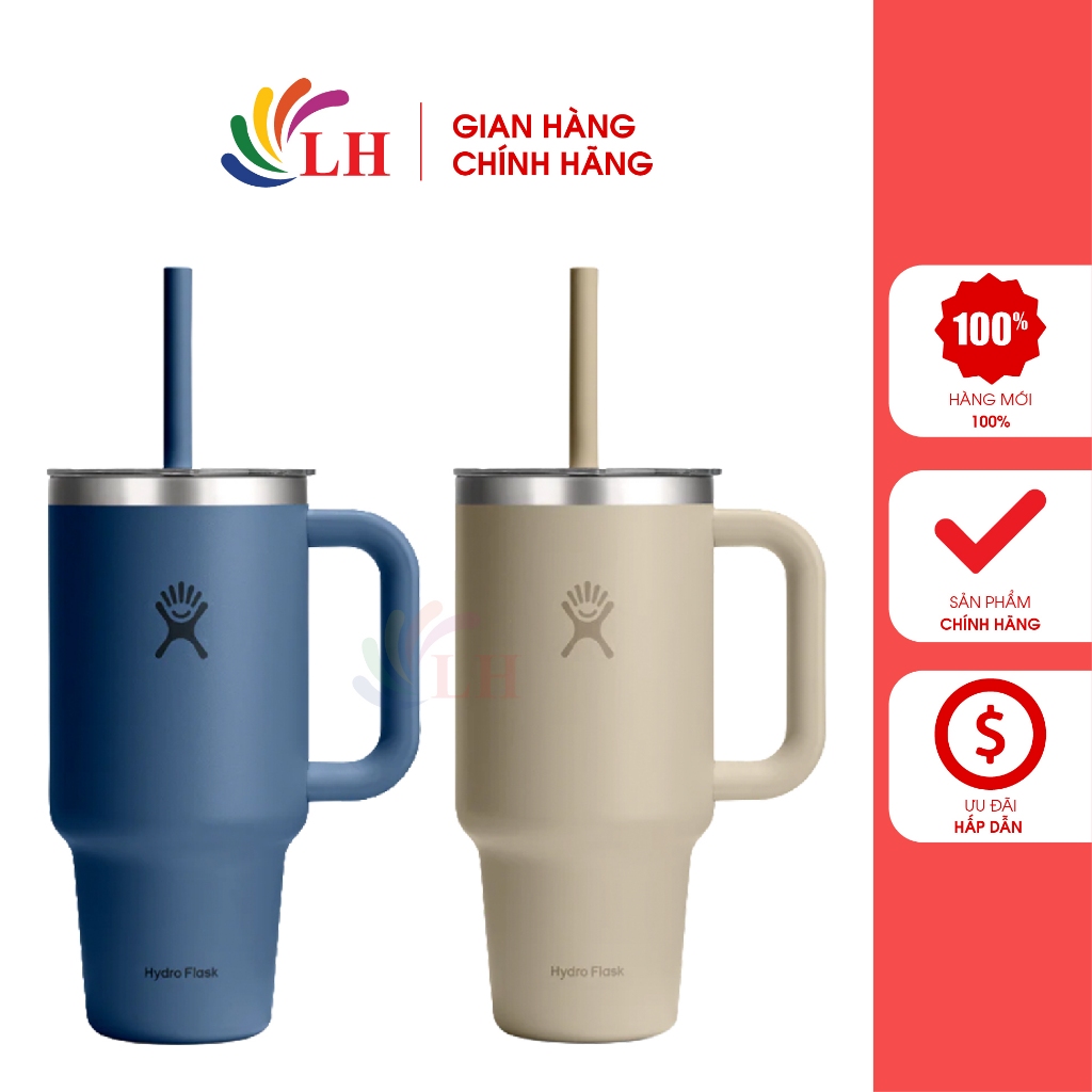 Ly giữ nhiệt Hydro Flask Travel Tumbler Clear Lid 32 OZ/946ml - Hàng chính hãng