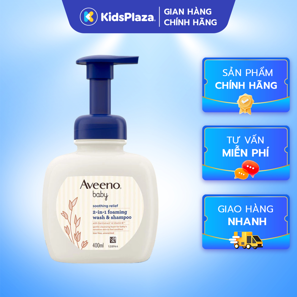 Sữa tắm gội Aveeno Baby Daily Care 400ml 0M+- Dịu nhẹ cho bé - chính hãng KidsPlaza