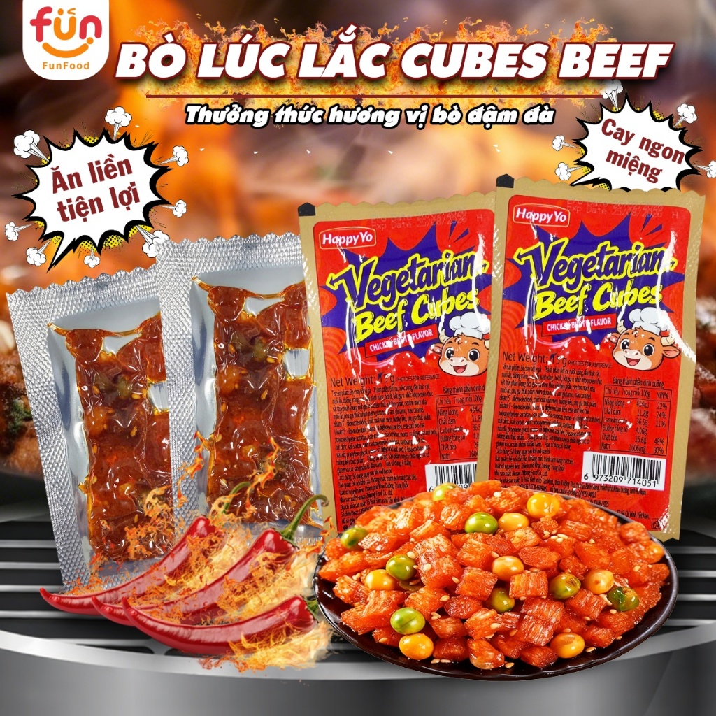 Combo Mix Vị Que Cay x Bò Lúc Lắc Cubes Beef, hương vị cay thơm đậm đà, bùng nổ vị giác