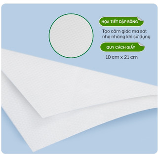 Giấy Vệ Sinh Đa Năng LET-GREEN 10*21cm, Bột Giấy Tự Nhiên Mềm Min, Thấm Hút Tốt 130 Tờ/Bao