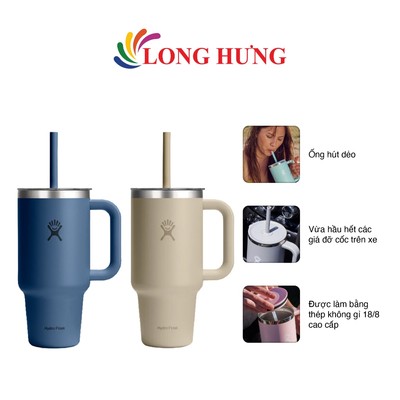 Ly giữ nhiệt Hydro Flask Travel Tumbler Clear Lid 32 OZ/946ml - Hàng chính hãng