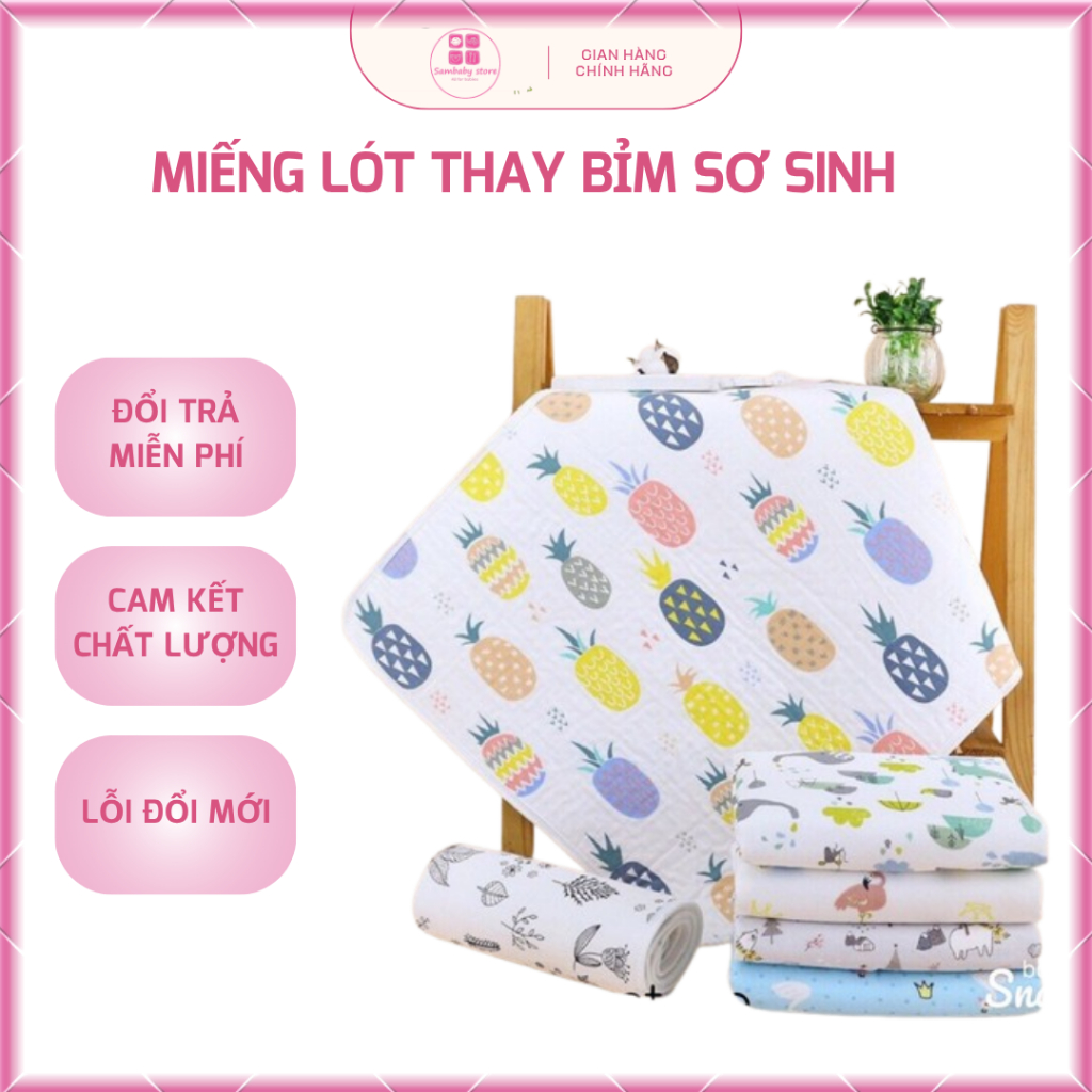 Miếng Lót Thay Bỉm Sơ Sinh Sợi Tre Cho Bé