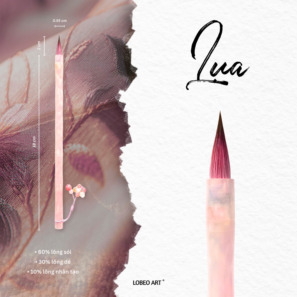 [LOBEO] Cọ vẽ thư pháp Lobeo - Lụa (Bản thân dài)
