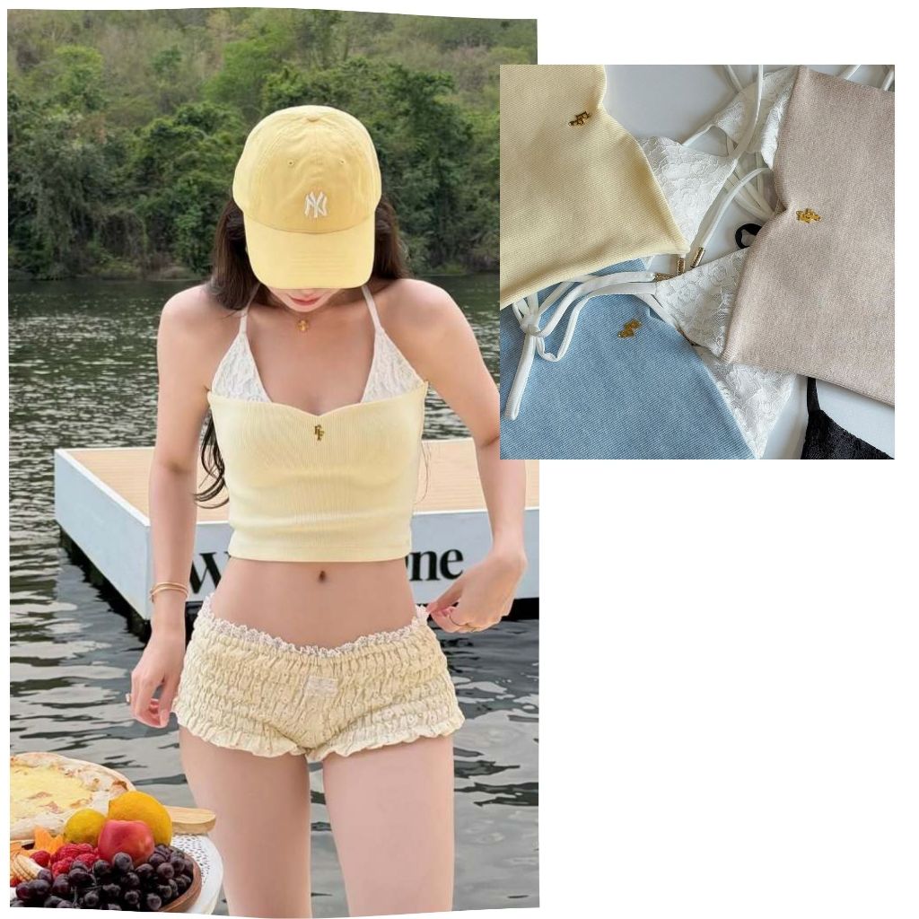 Áo 2 Dây Croptop Nữ Len Gân SANJOLI Tôn Dáng Mặc Đi biển du lịch siêu xinh Hot Trend (KO CHARM) AO01