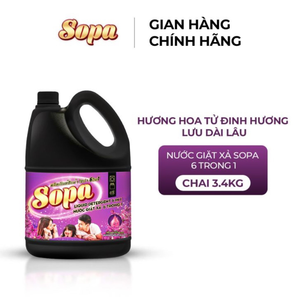 NƯỚC GIẶT RẺ - NƯỚC GIẶT XẢ SOPA CỦA MASSAN CAN 3.4 KG