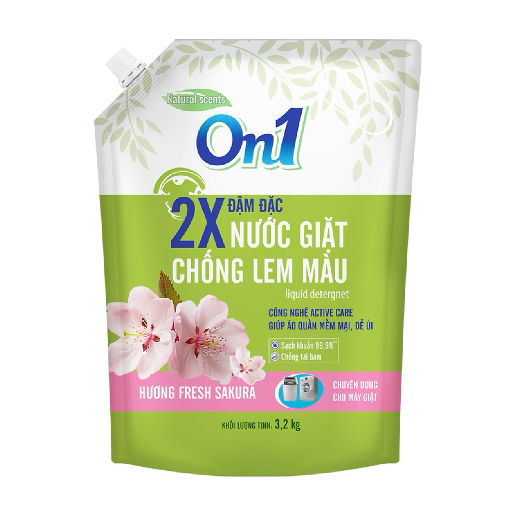 Nước giặt On1 Fresh Sakura chống lem màu 3.2kg