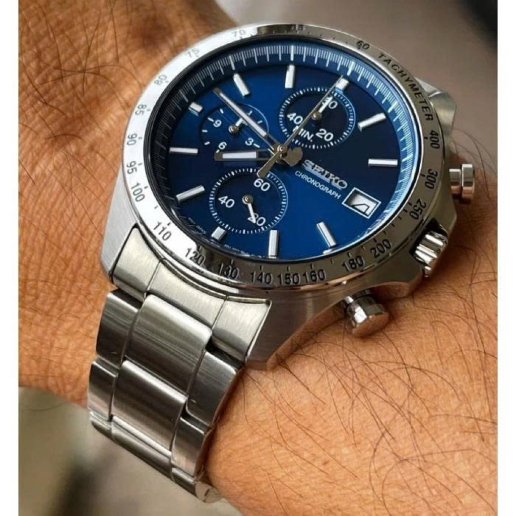 Đồng Hồ Nam Seiko SBTR023 Quartz Size 40.5 Blue Chronograph Sport