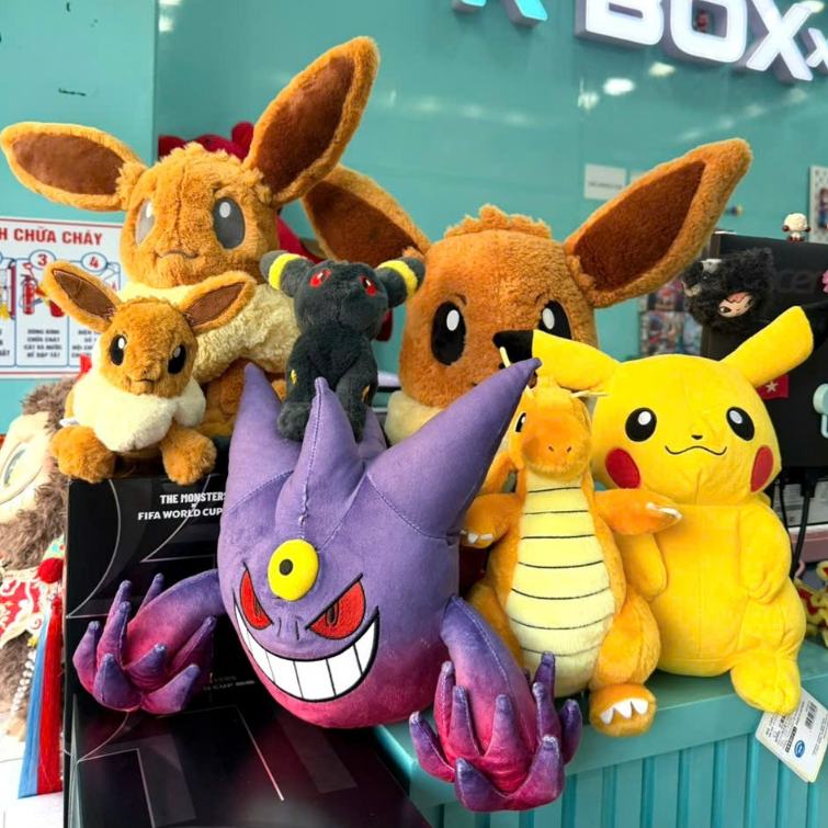 [Chính hãng] Gấu bông Pokemon Center chuẩn hàng Nhật eevee pikachu gengar dragonite