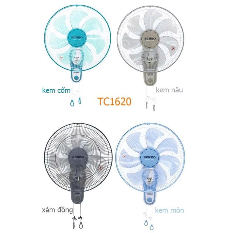 Quạt treo tường 7 cánh Senko TC1620- Quạt treo tường senko TC1620- Hàng chính hãng-giao màu nhiên