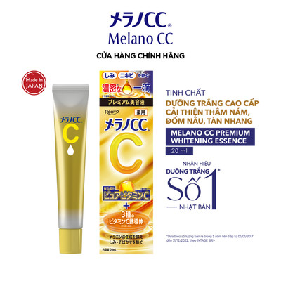 Tinh chất vitamin C dưỡng trắng, mờ thâm cao cấp Melano CC Premium Whitening Essence 20ml