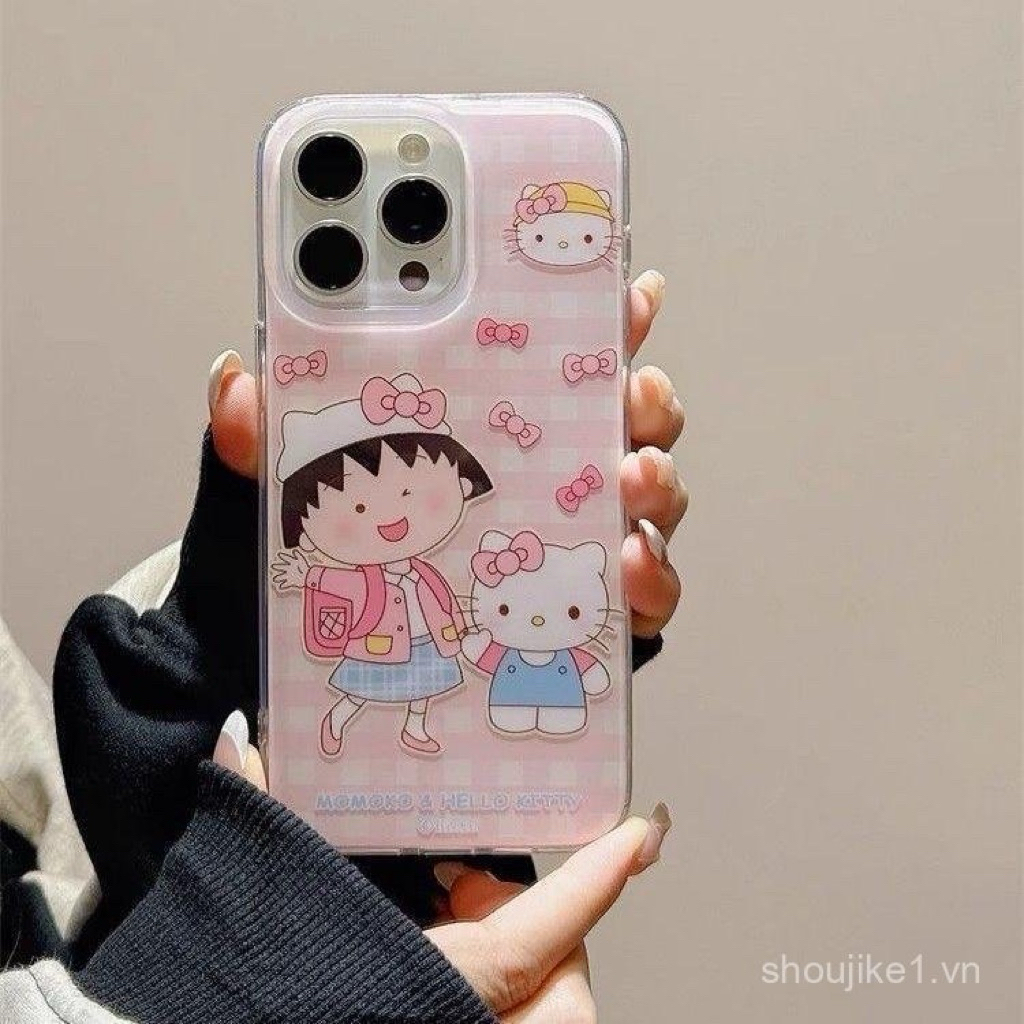 Ốp IPhone 13 thường Điện Thoại Cô Gái Đáng Yêu Ngọt Ngào