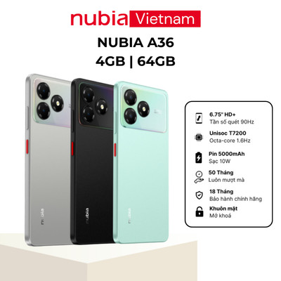 Điện thoại Nubia Blade A36 4GB I 64GB - Hàng Chính Hãng - Bảo hành 18 tháng