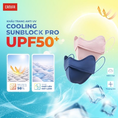 Khẩu trang unisex người lớn CANIFA chống tia UV, kháng khuẩn 5AO26S003