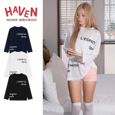 Áo thun giấy Haven Studio nam nữ chất liệu thoáng mát có màu xanh than, đen, trắng, hồng,xanh pastel