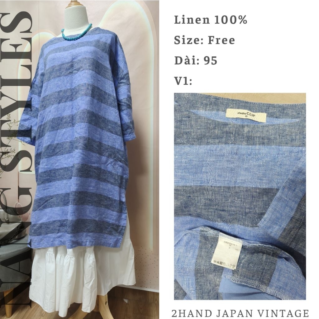 Đầm vintage, Linen 2hand Nhật