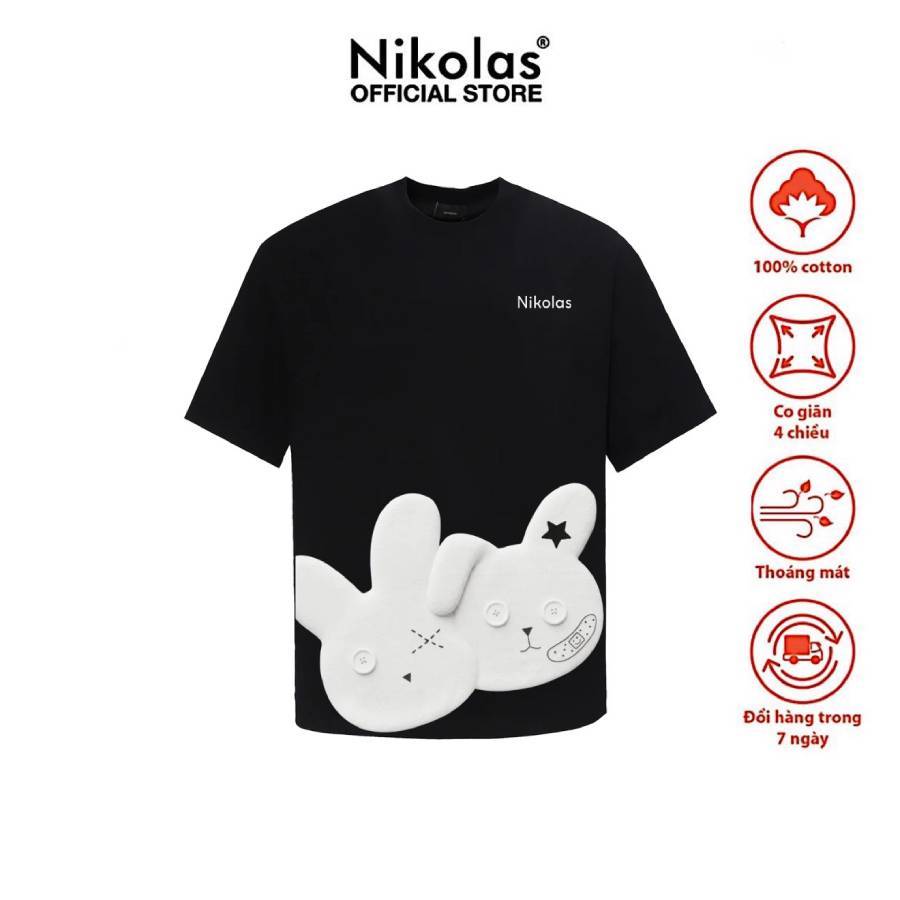 Áo thun Nam Nữ Unisex Nikolas Dizzy Rabbit T-Shirt